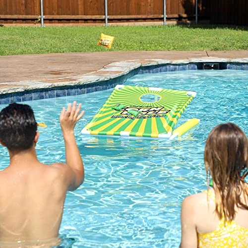 Cornhole Game - Orange/Green Floating