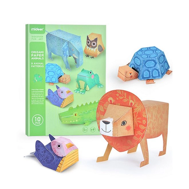 MIDEER Origami Paper Animals - 5+ years 10 pcs