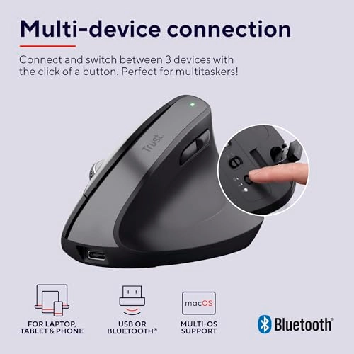 Bayo+ Vertical Mouse - Wireless