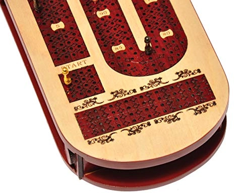 4 Track Cribbage Board - Alphabet E Shape Track Wood