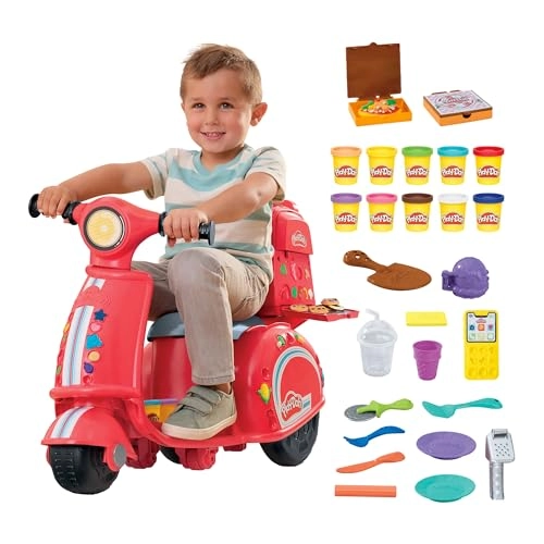 Play-Doh Pizza Delivery Scooter Playset - Large Ride-On Play Food