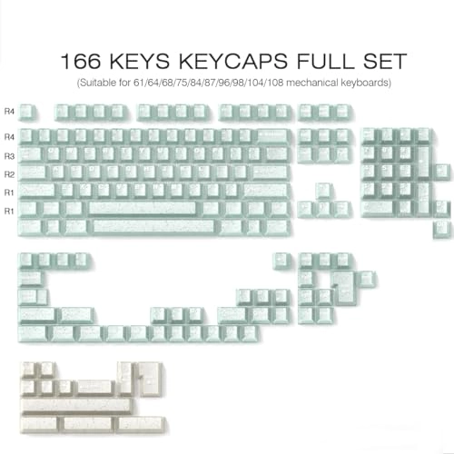 Keycap Set - 166 Keys PBT Cherry Profile