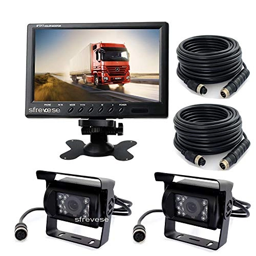 Rear view Monitor - 9" 2 channels + Reversing Camera - Night vision 720(H)586(V) + 15M video Cable - 15M