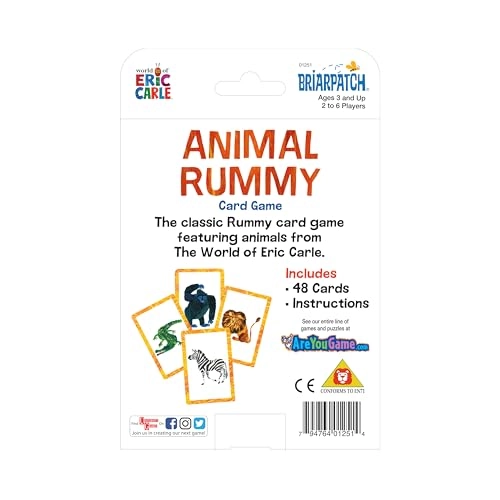 The Very Hungry Caterpillar Animal Rummy Card Game - 48 Jumbo Cards