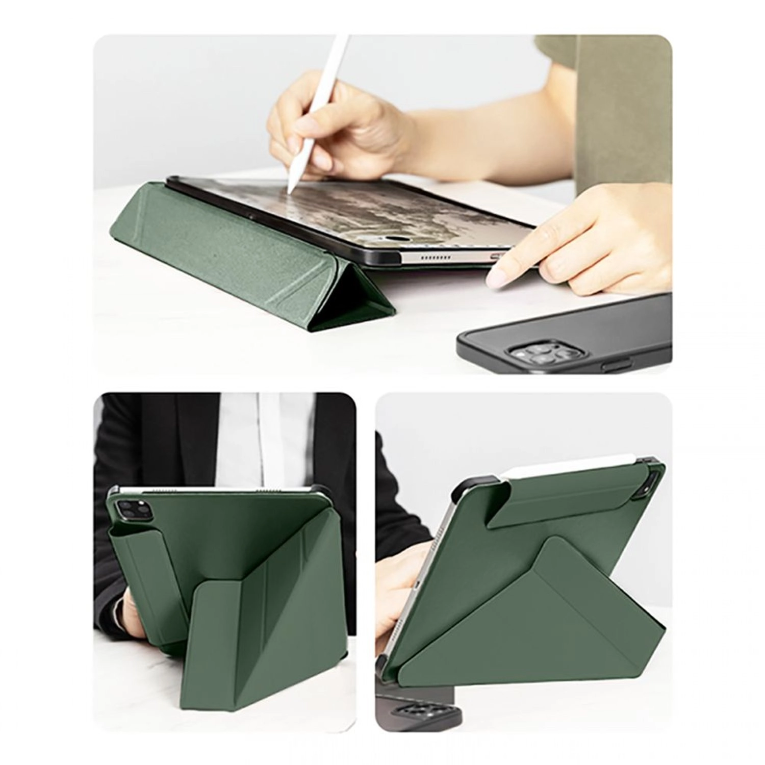 Tri-fold Folio Case with Pencil Slot for iPad 10.2-inch
