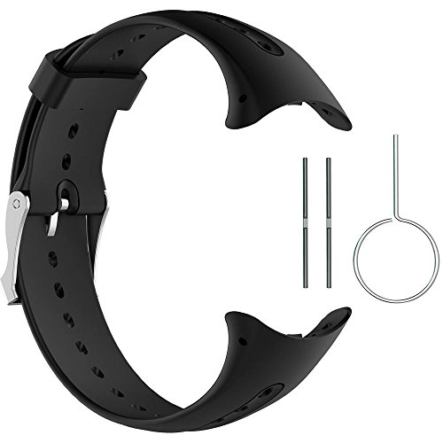 Watch Band for Garmin Swim - Silicone Black 103.85+124.25mm