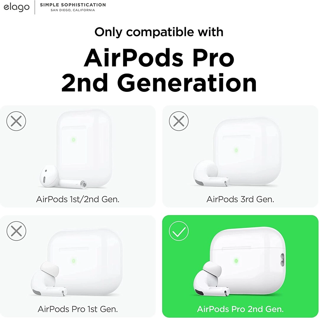 Case for AirPods Pro 2nd Gen - Lanyard Wireless Charging