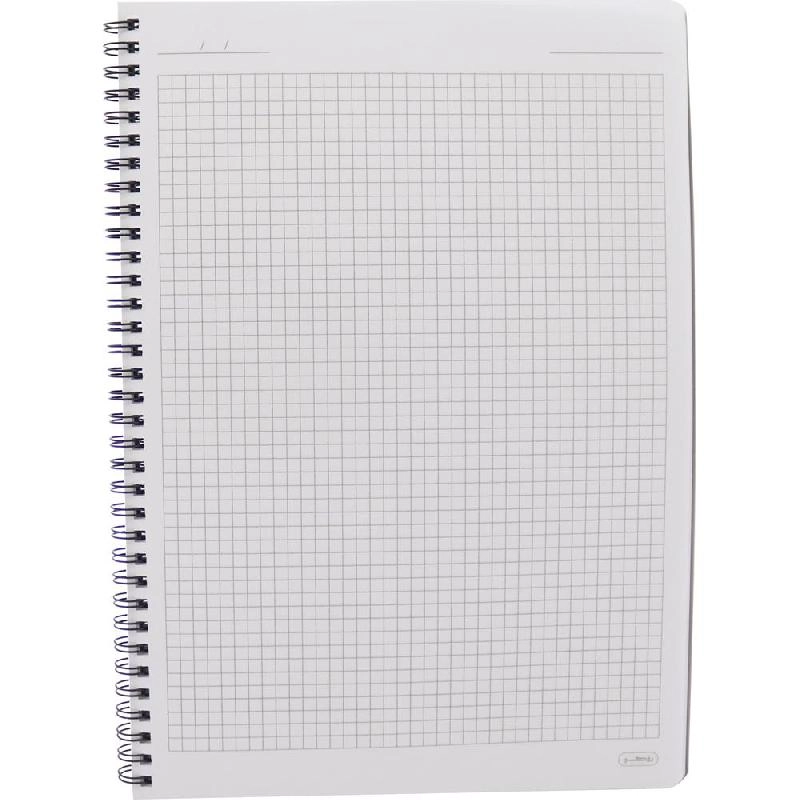 Notebook 19 X 26 cm Spiral - Grid 100 Sheets