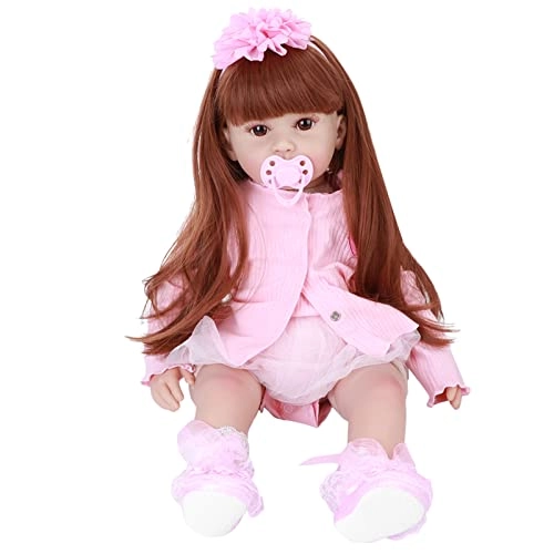 Reborn Baby Doll - 60cm Silicone brown eyes Ages 12 months+