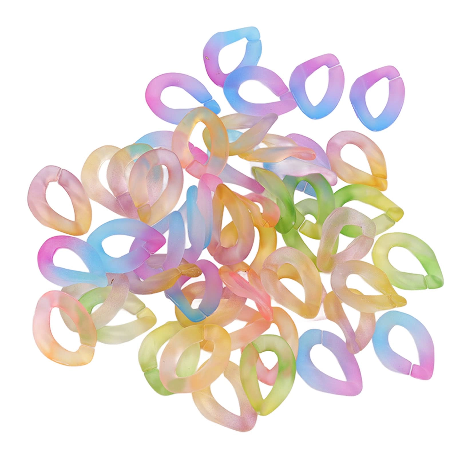 BTOSEP Acrylic Chain Link Set - Solid Mixed Color 50 Pieces