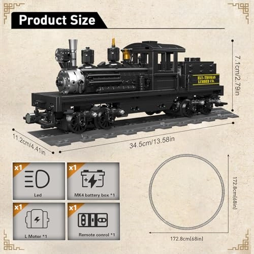 Shay-Type Steam Locomotive - Led Lighting Remote/App Control