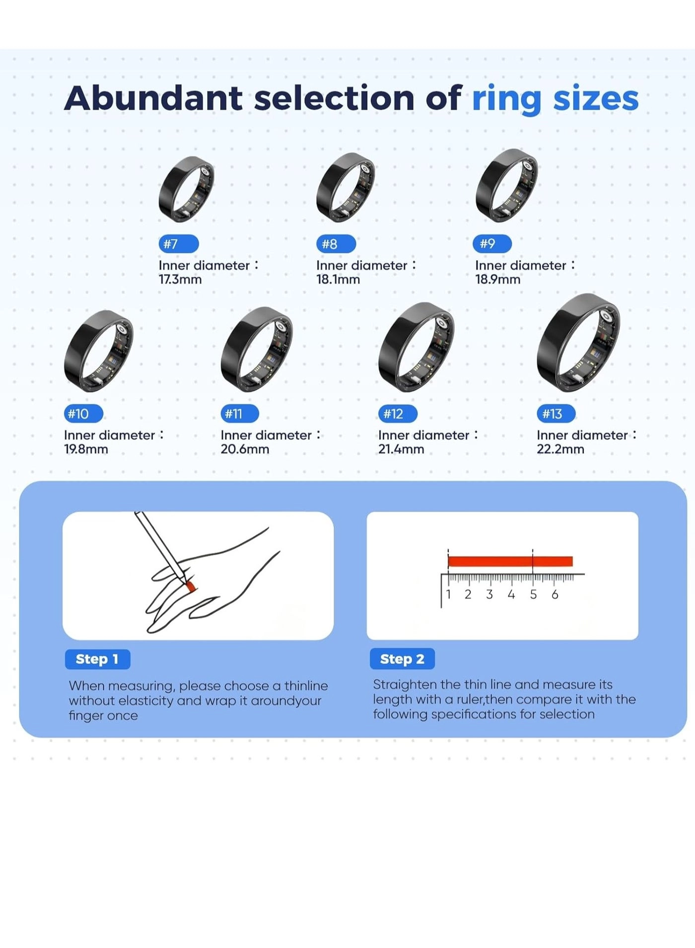 Smart Health Ring - Fitness Tracker Heart Rate Blood Oxygen