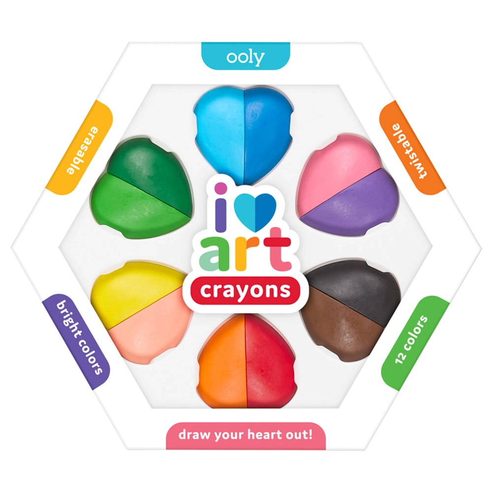 I Heart Art Erasable Crayons - 6 piece(s)