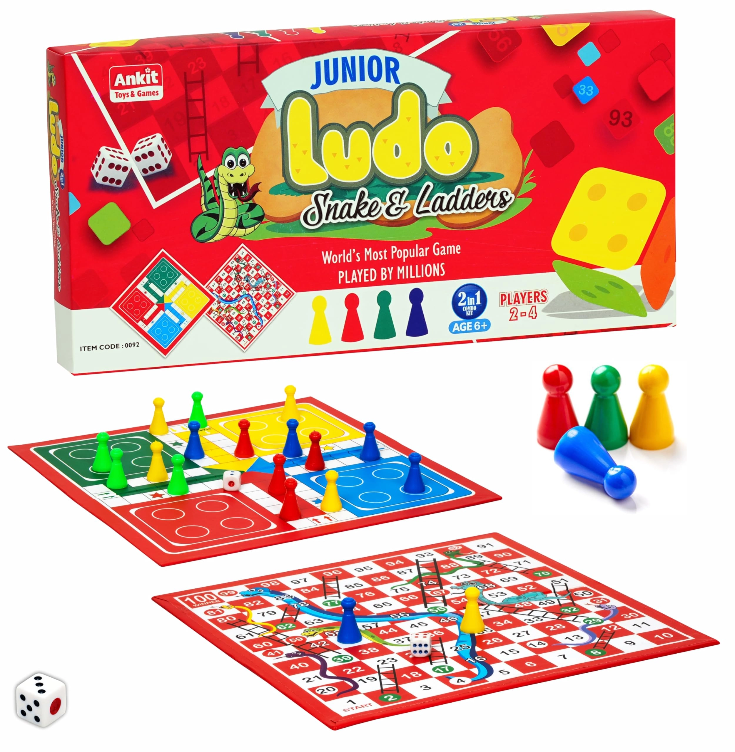 Ankit Toys & Games Ludo + Snake and Ladder Junior