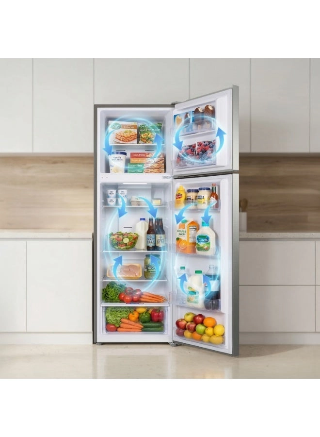 Top Mount Refrigerator - Total No Frost Adjustable Glass Shelves