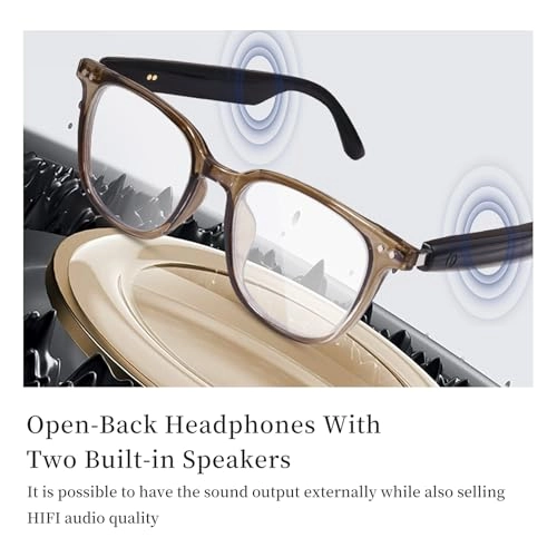 Bluetooth Audio Glasses - Anti-Blue Light Semi-Open-Ear IPX5 Waterproof