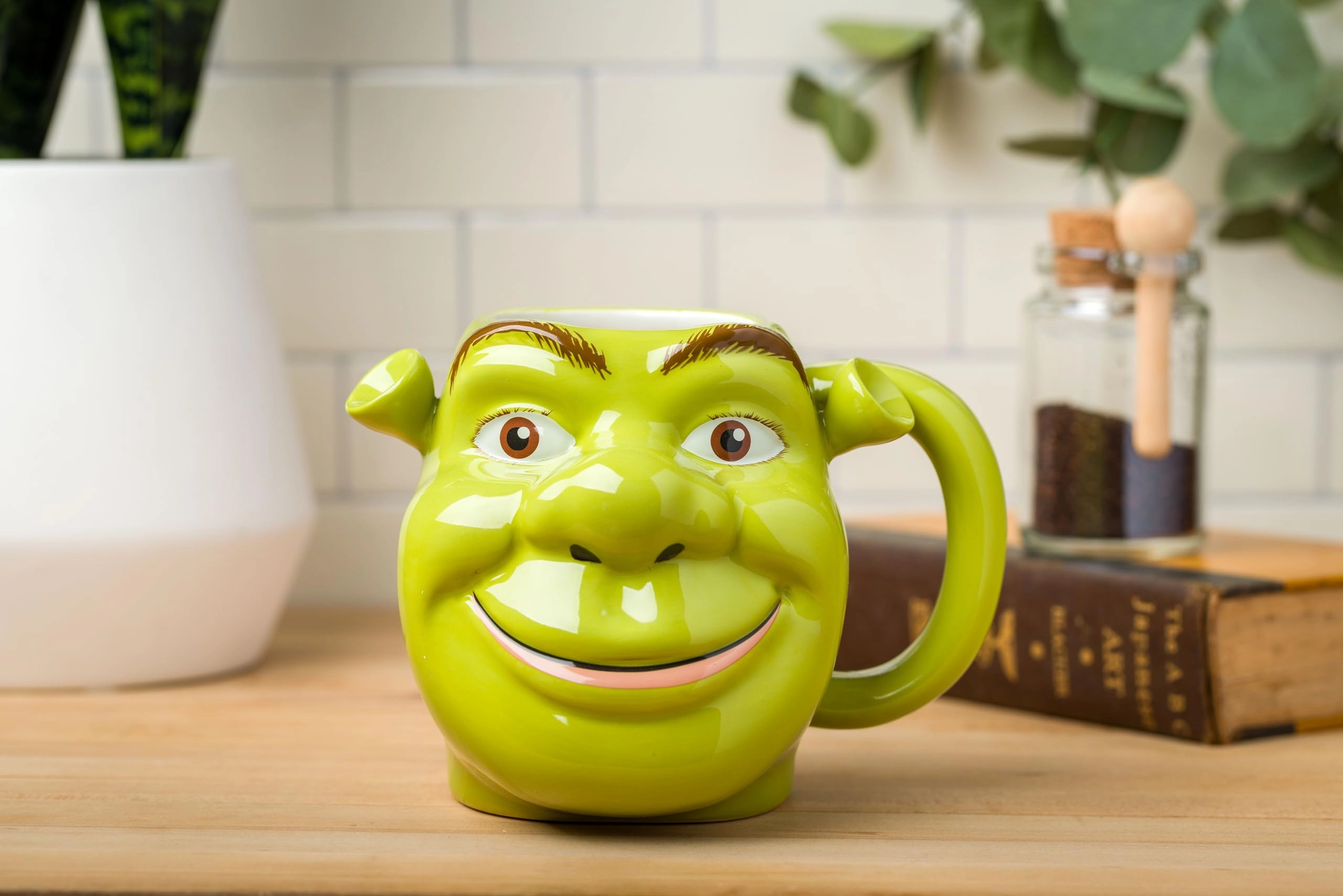 Shrek Face Grin Ceramic Mug - 1 pcs - 3D Sculpted