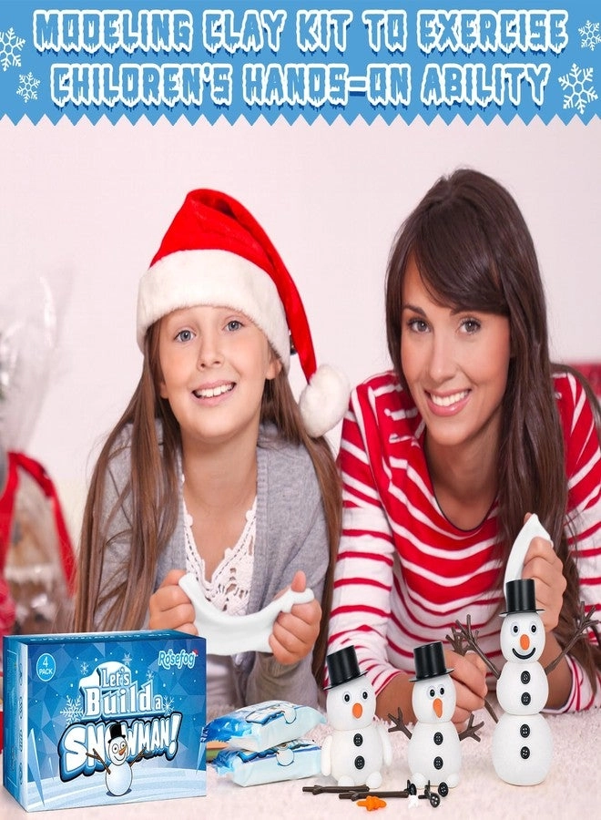 Air Dry Clay Snowman Craft - 4 Pack