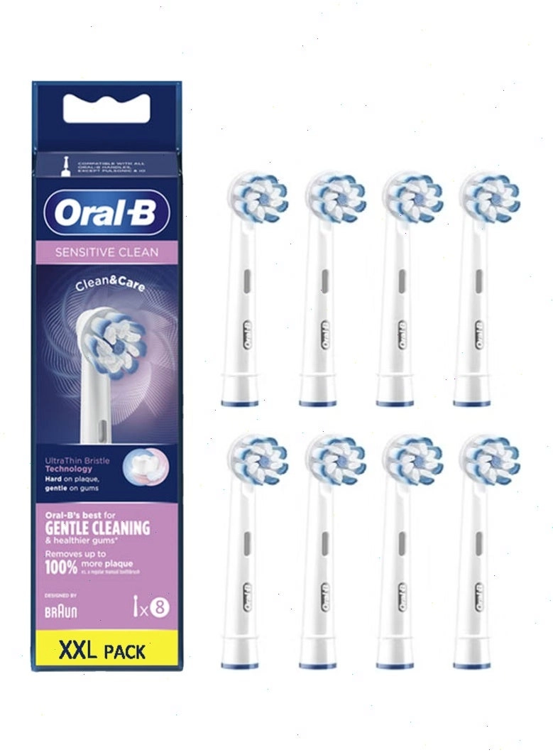 Sensitive Clean - Pack of 8 Extra Soft Bristles