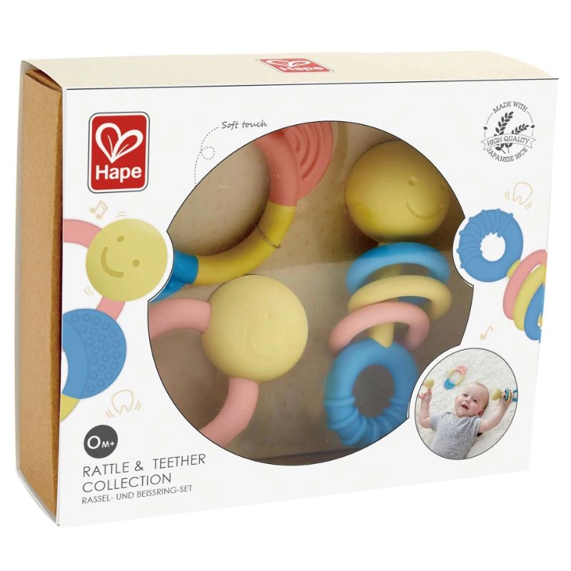 Rattling Rings Teether - rice-based material