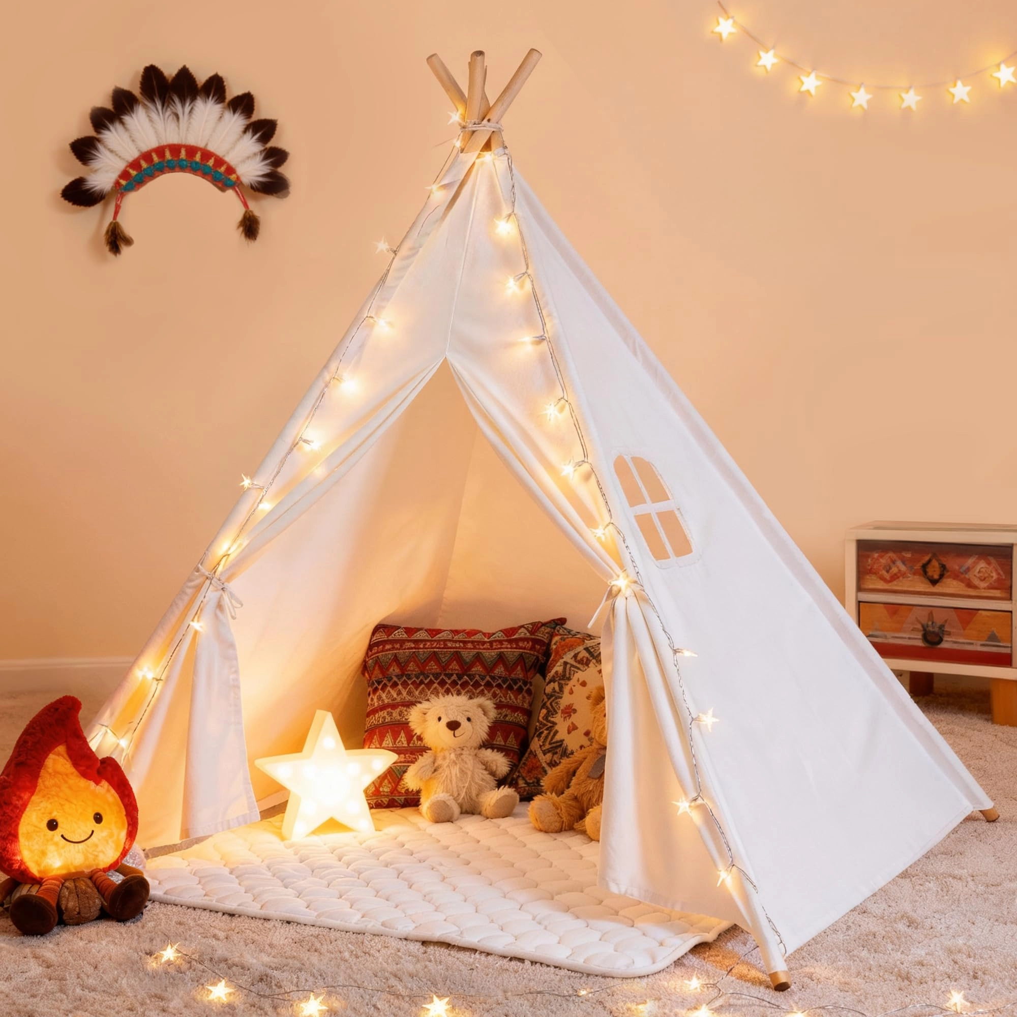 shenzhen zhongshenglong zhuangshi fangshui Co.,Ltd Teepee Tent - Large 47 x 47 x 61 inches