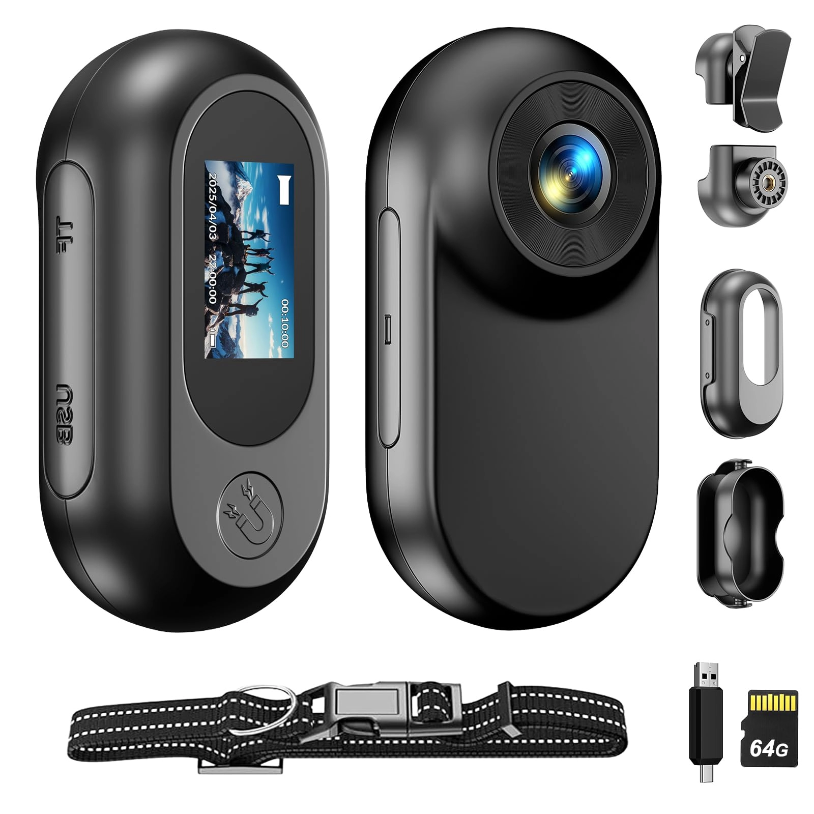 Asdraw Mini Body Camera - 1080P 64GB