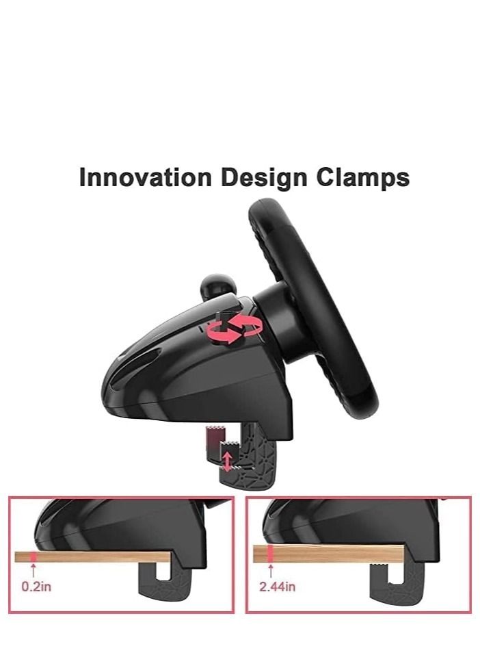 ZJJA95 Racing Wheel & Pedals - PS4 PC PS3 Xbox Series X|S Nintendo Switch Xbox One Android