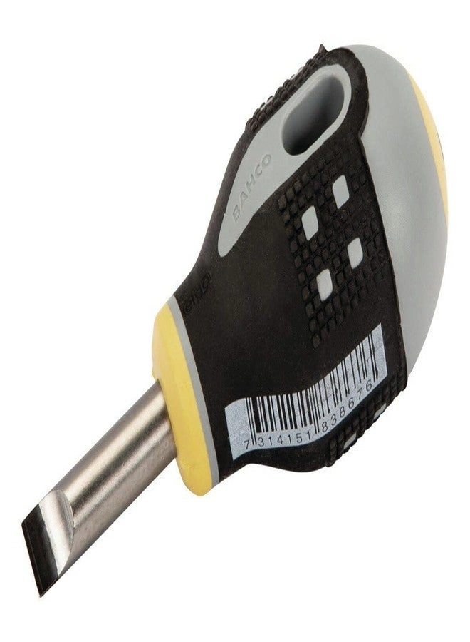 Bahco BE-8455 Ergo Slotted Screwdriver 4 Inch 1/4 Inch Wide Cabinet Tip