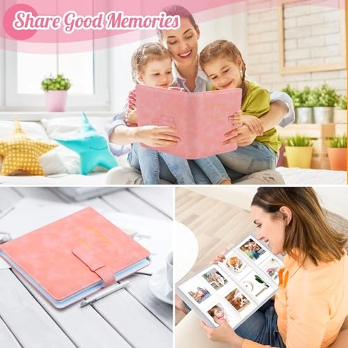 3.5x2.3" 256 Pockets PU Leather Photo Album