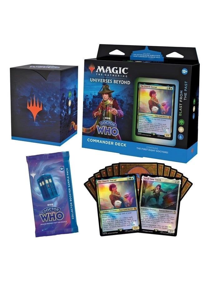 Magic: the Gathering Doctor Who Commander Deck - Blast from The Past - 100-Card + Collector Booster Sample Pack - 2-Card + Accessories