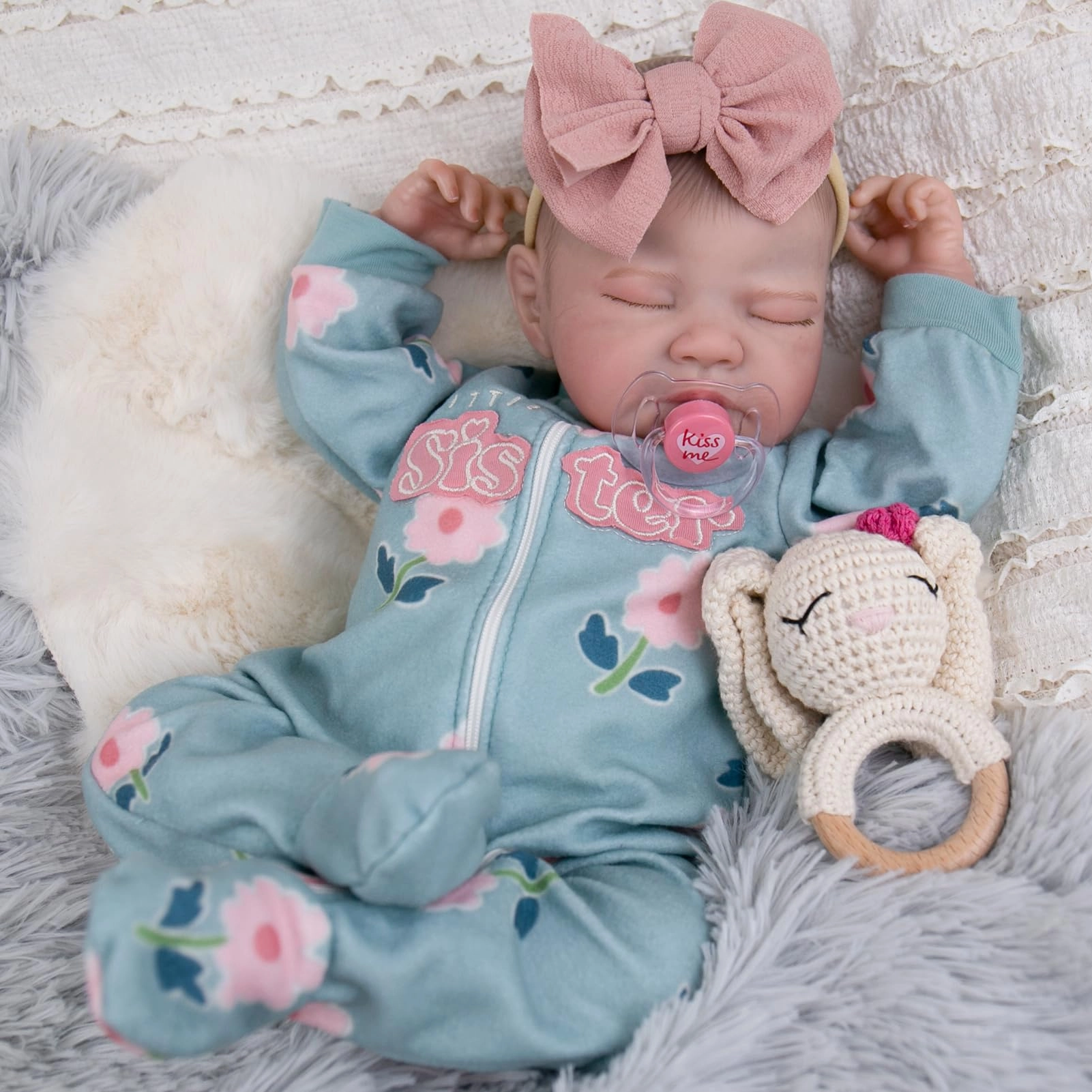 UOFTKIZ Reborn Baby Doll - 20" Vinyl Soft Cloth Body Ages 3+