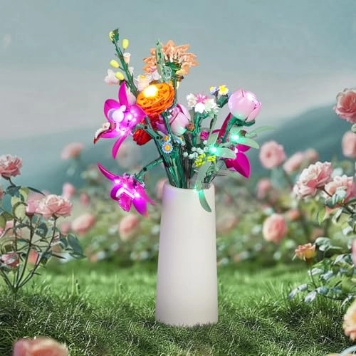 Light Kit - Compatible with Lego 10342 Pretty Pink Flower Bouquet