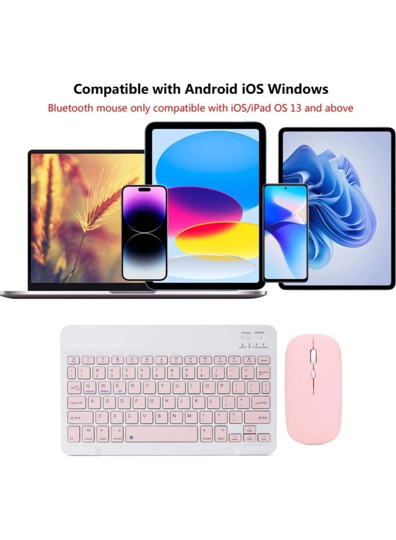 Ultra-Slim Bluetooth Keyboard + Bluetooth Mouse