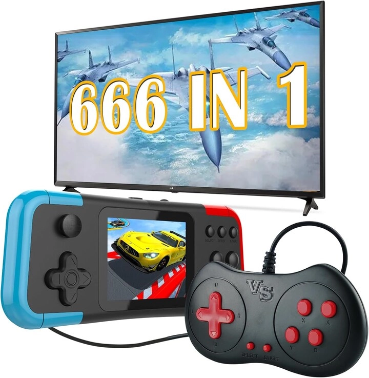 khomat Handheld Game Console Retro - 660 Games 3.0-Inch Color Screen