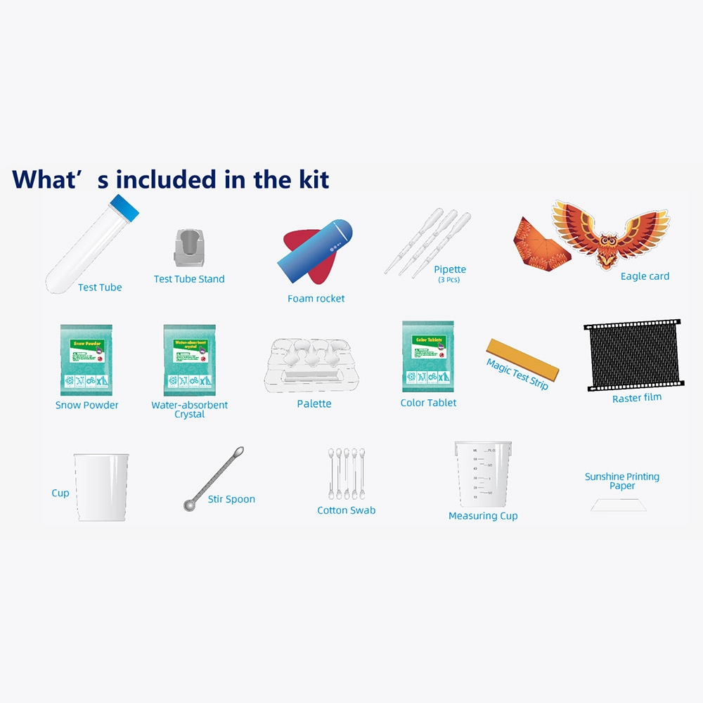 Mind Fizzing Science Experiment Kit - 6 years+ 19 pieces