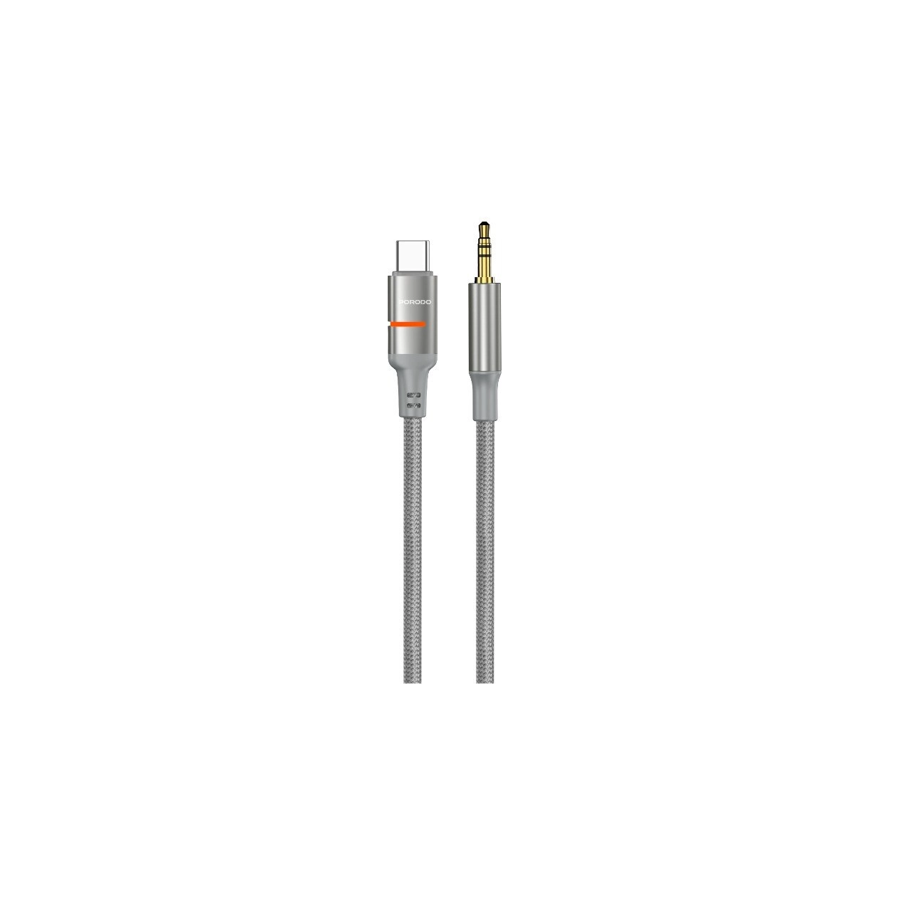 Porodo Standard Cable AUX to USB-C 1.2m Braided