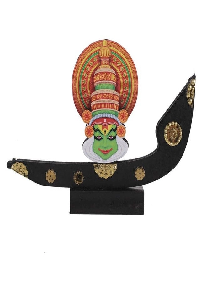 Newven Kathakali Face Decoration - Wooden Handcrafted 20 x 4 x 13 CM