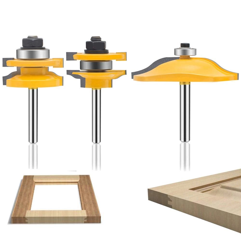OLETBE-TECH Router Bit Set - 1/4-Inch Shank 3 PCS