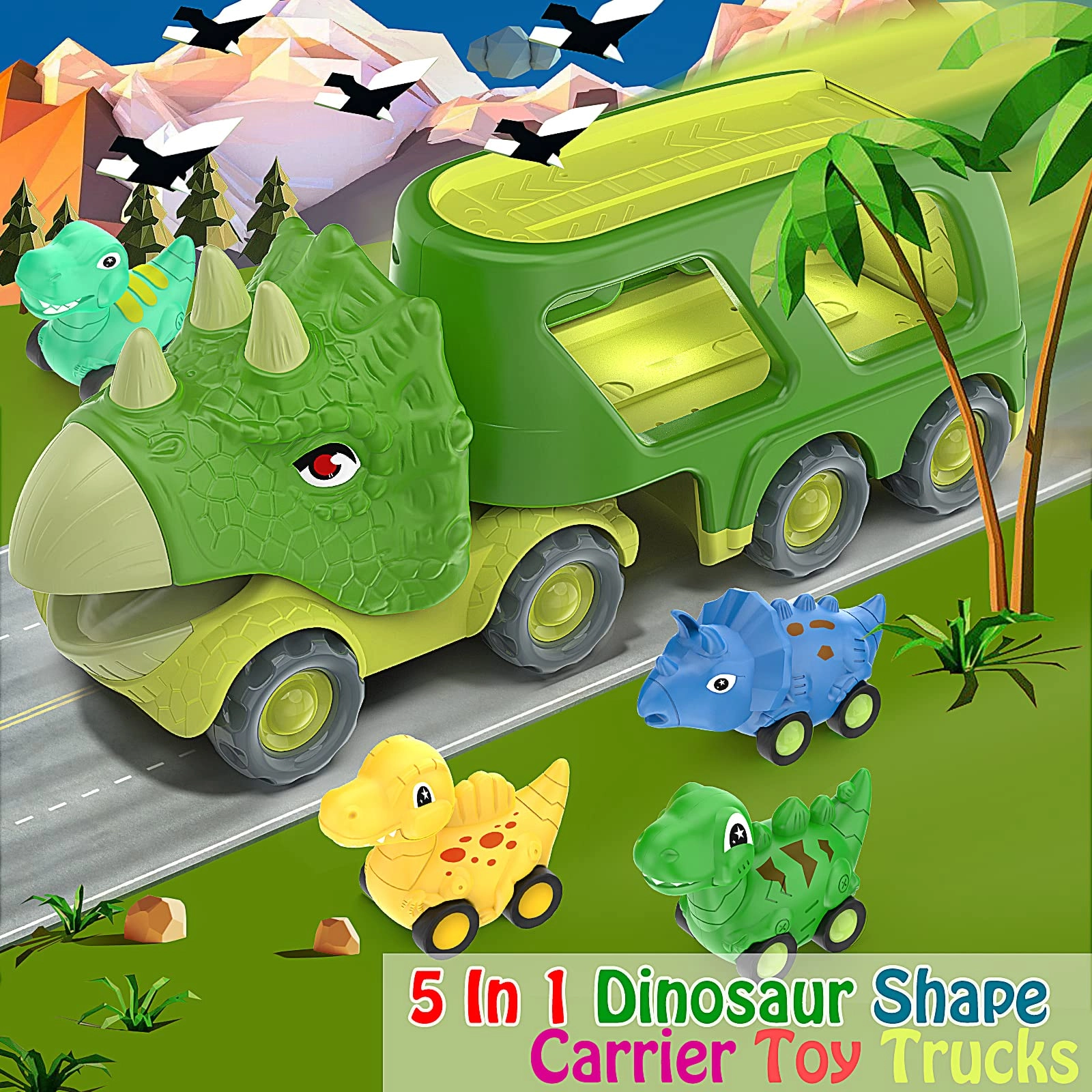 Dinosaur Car Toy - 4pcs