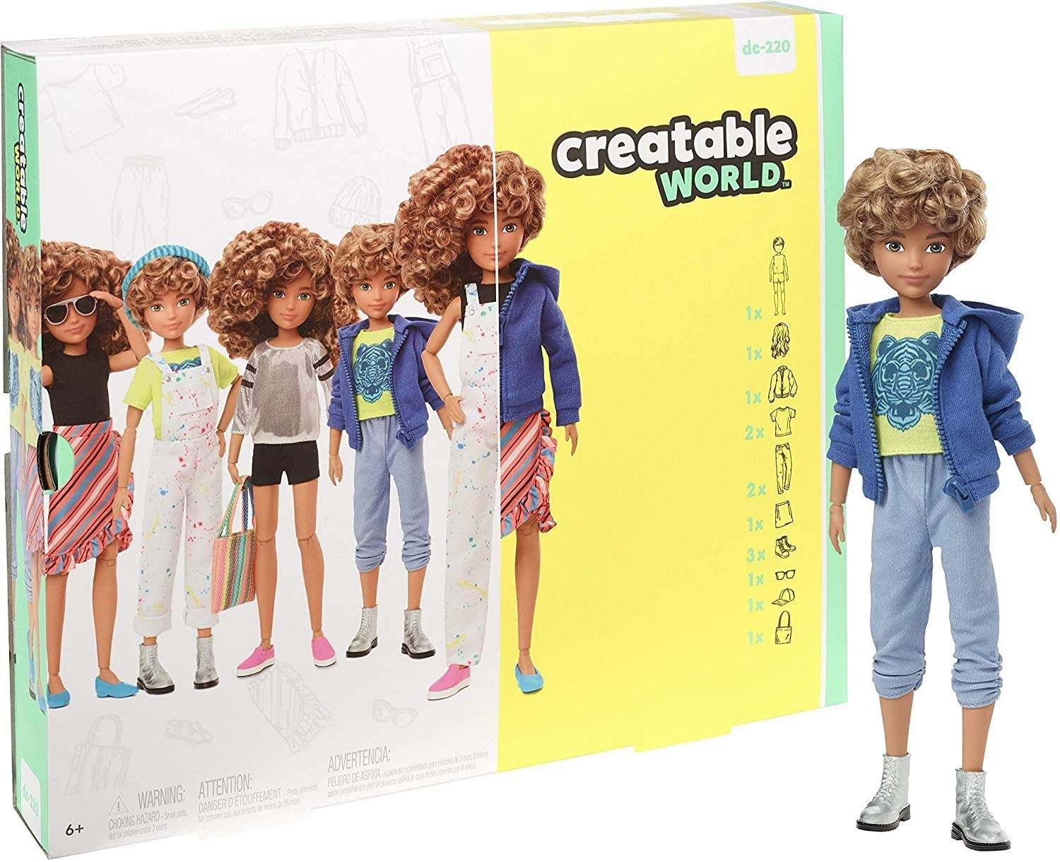 Mattel Creatable World Deluxe Character Kit - 11-inch Blonde Curly Hair Ages 6+