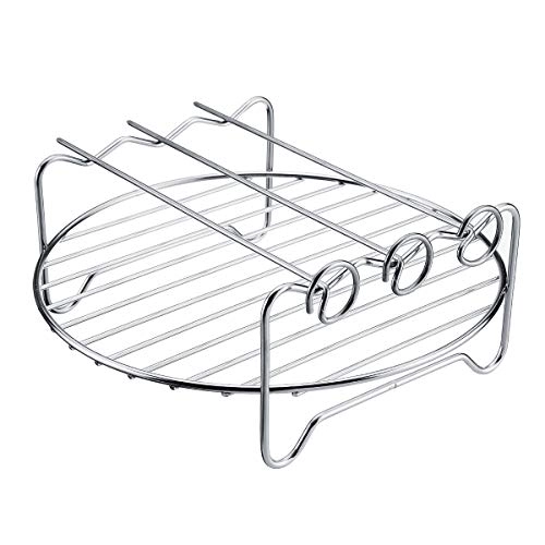 Cake Barrel + Pizza Pan + Silicone Mat + Stainless Steel Holder + Skewer Rack + Bread Shell - Silicone Stainless Steel Carbon Steel 6pcs