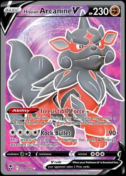 Pokémon Hisuain Arcanine V 179/195 - Single