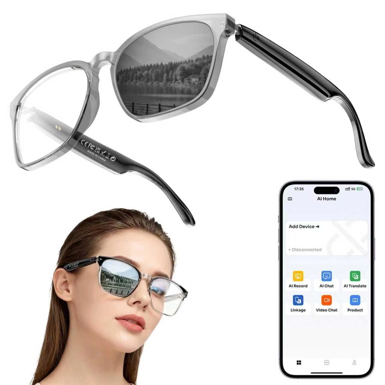 Shenzhen Yihao Electronics Co.,Ltd. AI Translation Smart Glasses - Chat GPT DeepSeek