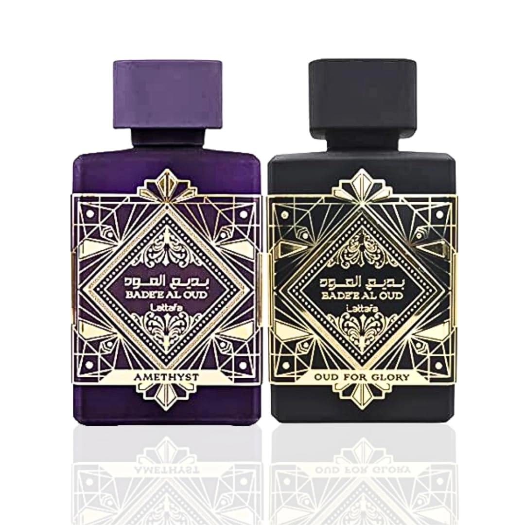 Lattafa Perfumes Oud for Glory - 3.4 Ounce Eau de Parfum + Amethyst - 3.4 Ounce Eau de Parfum