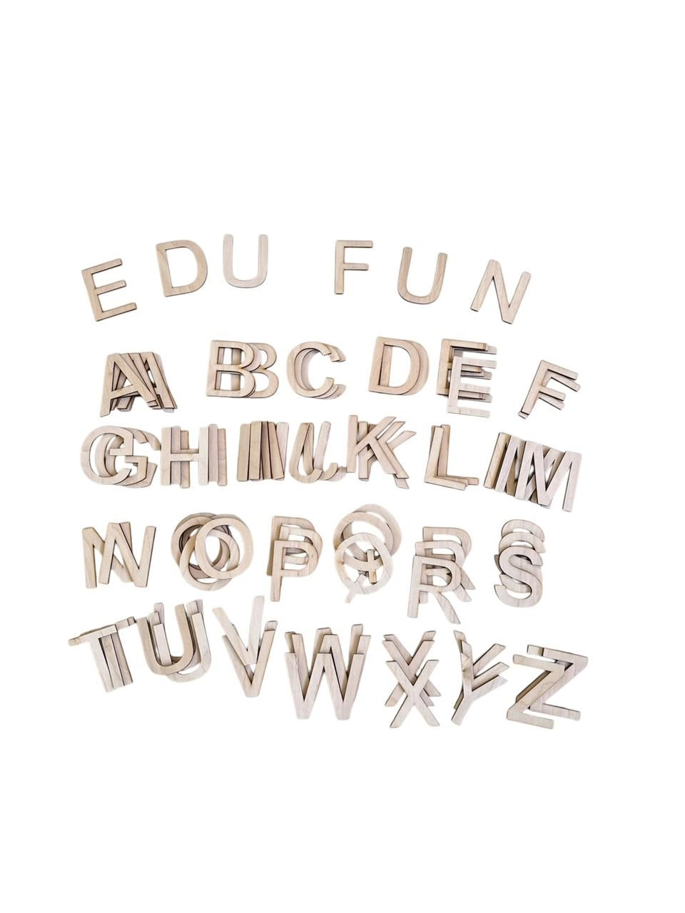 Wooden Upper Case Alphabet Set - Suitable for 3 years and above 93 Pcs