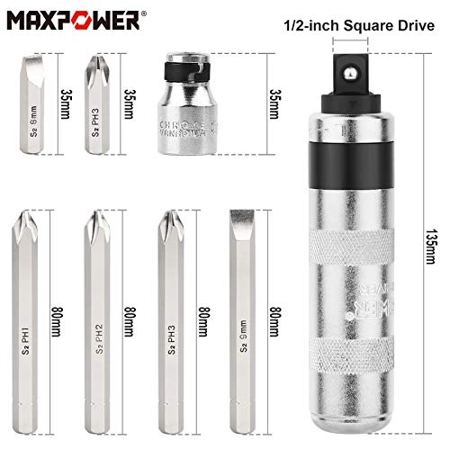 Impact Screwdriver Phillips and Slotted Screwdriver Set (8 Pcs)