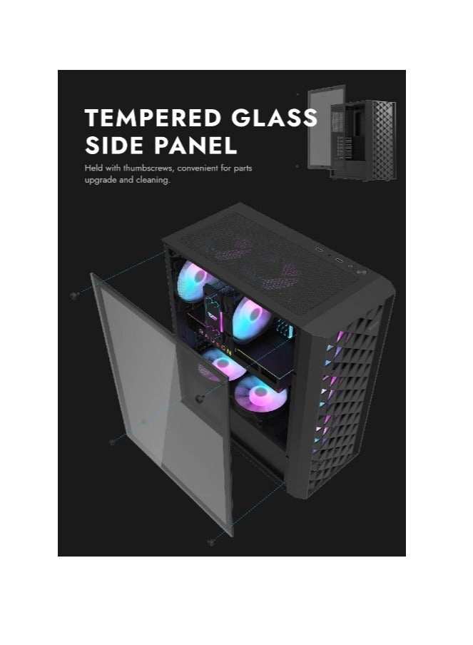 DK351 - Tempered glass ATX / M-ATX / ITX