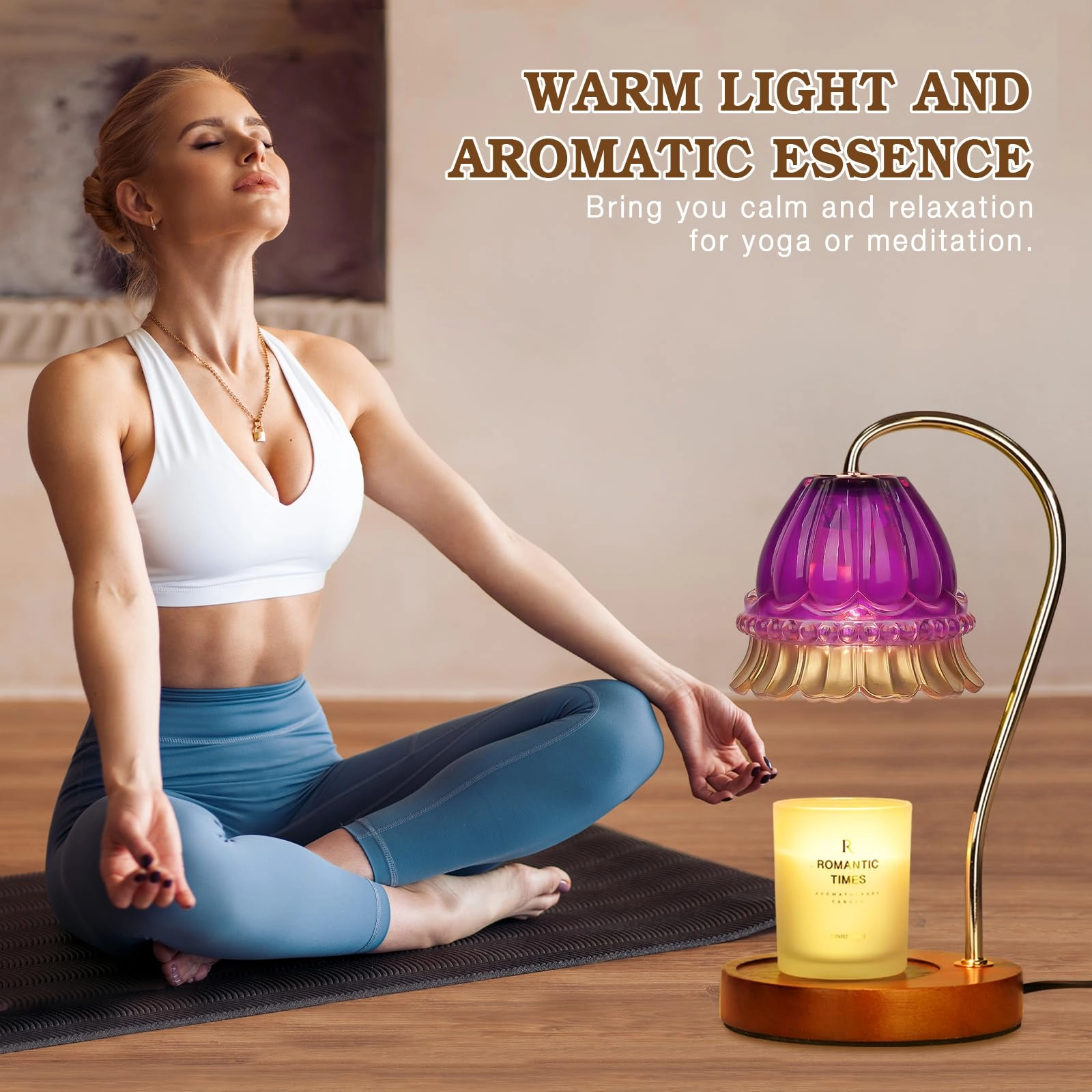 Candle Warmer Lamp - Purple Timer Dimmable