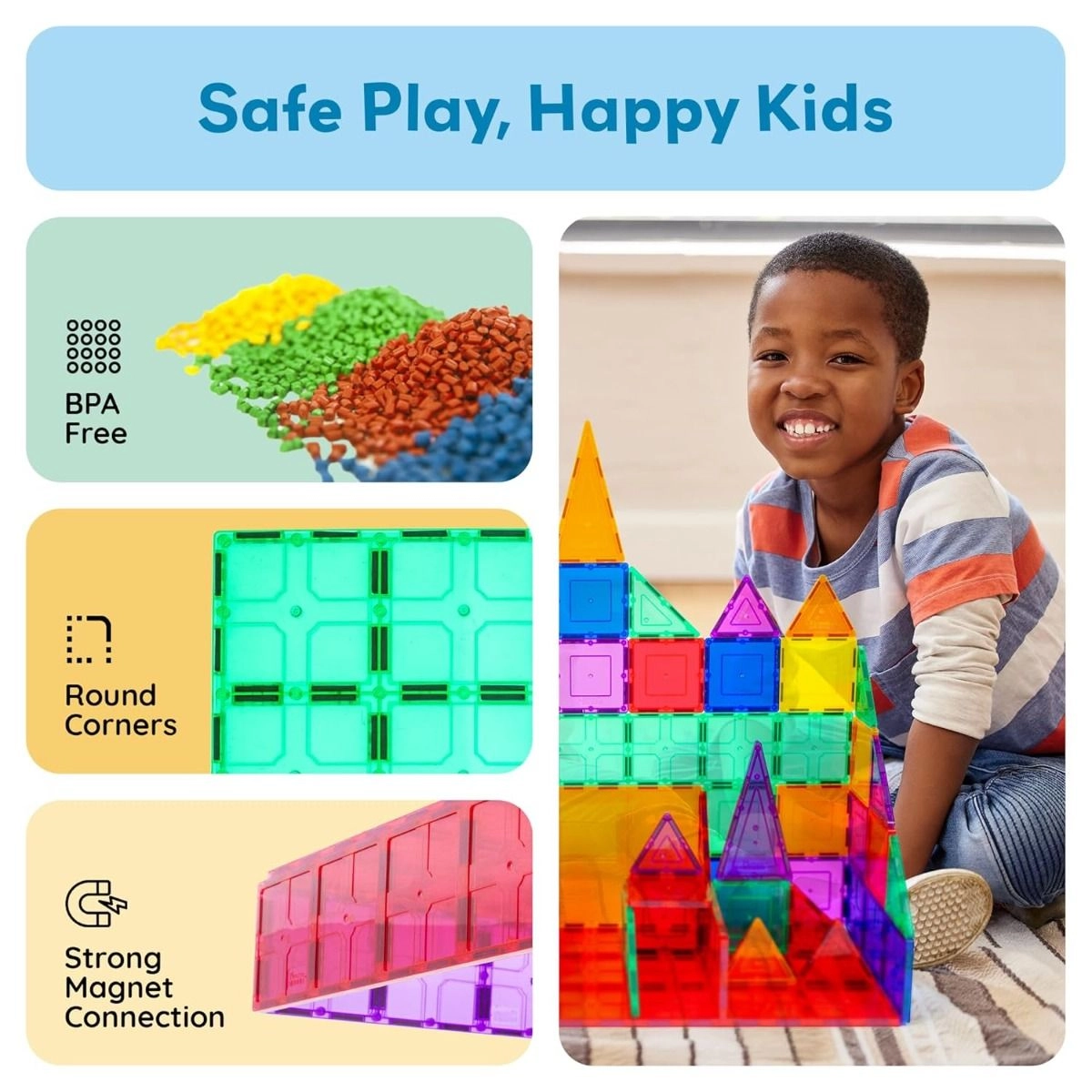 Magnetic Tiles Large Stabilizer Combo Set - 12 pcs