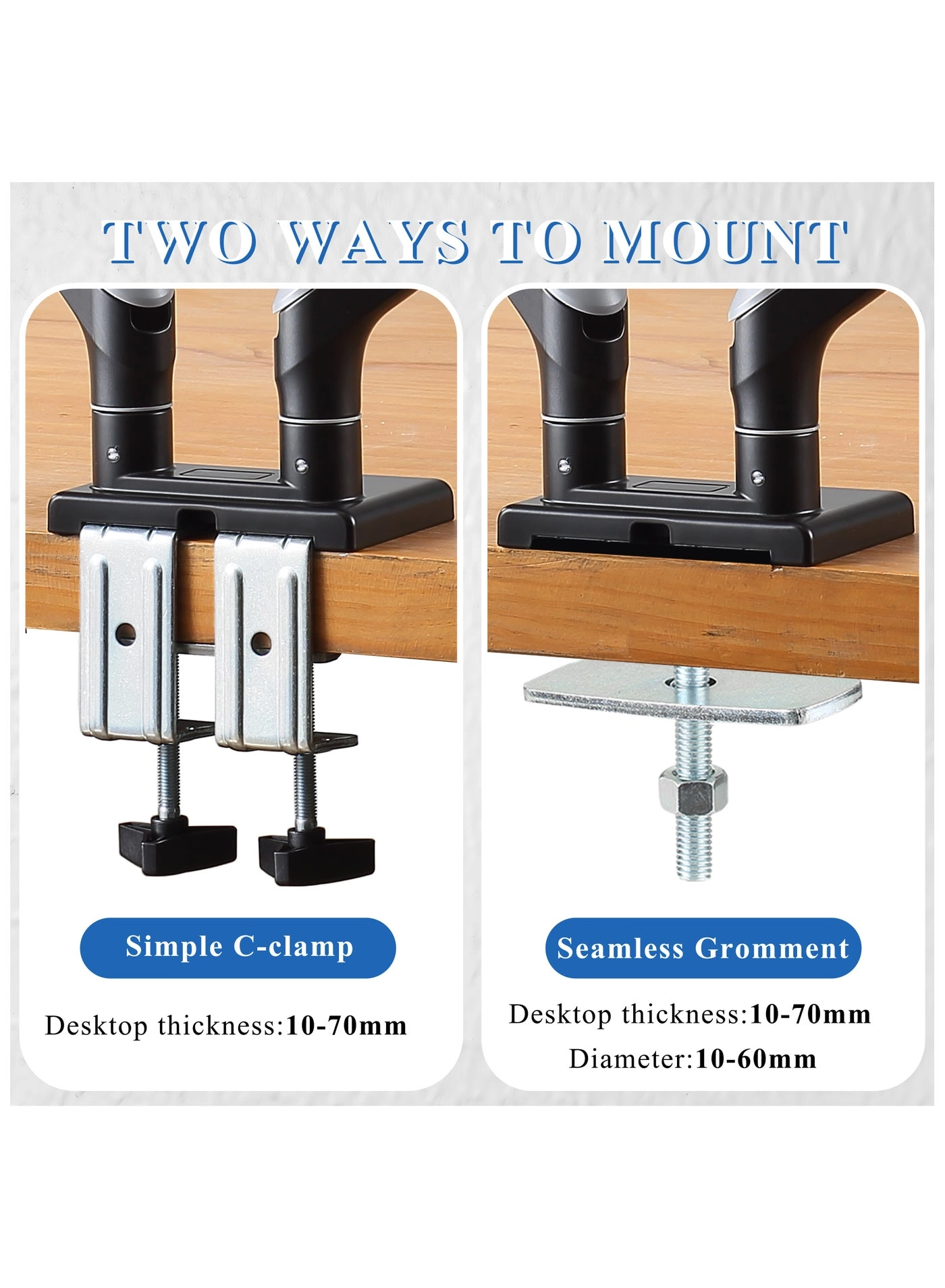 Dual Monitor Arm - Dual 17-35" 75mm 100mm